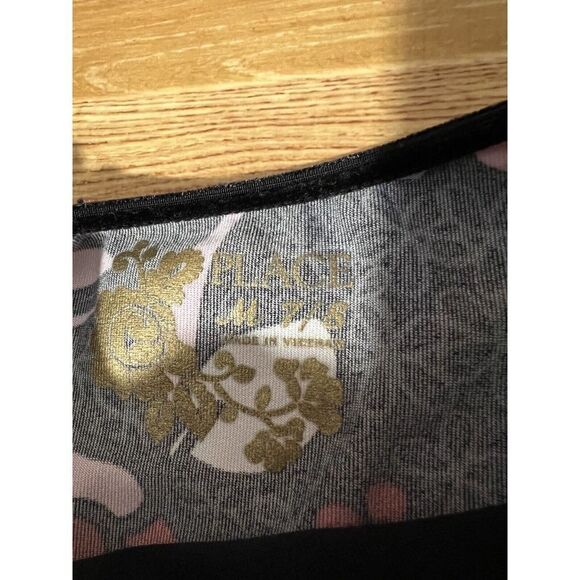 Children's Place Girls Dress Black Floral - Picture 4 of 5